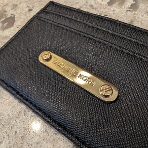 Michael Kors Black and Gold Card Holder NWOT